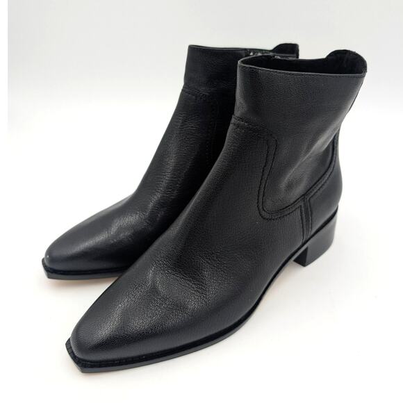 Cole Haan Naia Pointed Toe Block Heel Booties Women's Black Size US7B - Picture 1 of 9